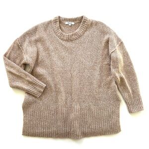 Madewell Tan Beige Alpaca Wool Blend Oversized Baxter Tunic Sweater